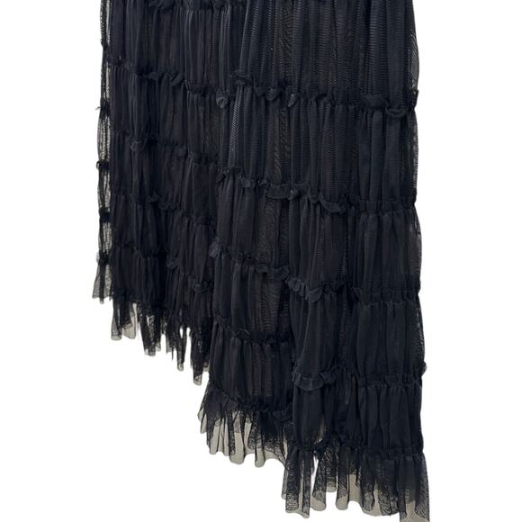 Garnet Hill Tiered Lace Whimsygoth Midi Skirt - Picture 5 of 6